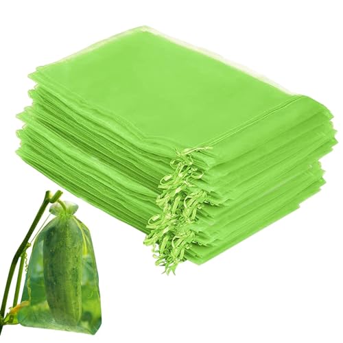 Sacchetti Protettivi Per Frutta 100 Pezzi Sacchetto Di Protezione Per Grappolo Uva Di Organza Con Coulisse Per Anti Uccelli Insetti Vespe