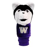 Team Golf NCAA Washington Huskies Mascot Head Cover Mascot Golf Club Headcover, Fits most Oversized Drivers, Extra Long Sock for Shaft Protection, Officially Licensed Product