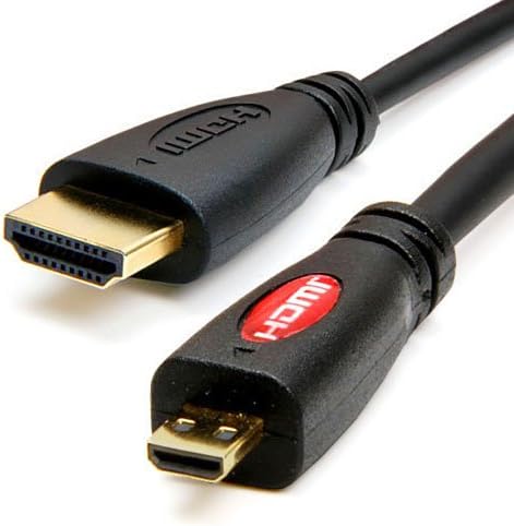 GTMax Micro HDMI to HDMI Male Cable -6ft for Coby Kyros MID8025
