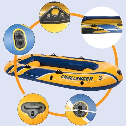 Bateau de pêche gonflable robuste ELzEy avec rames de qualité - 5