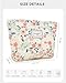 KOTORA Makeup Bag For Women - Corduroy Floral Cosmetic Bags Makeup pouch Vintage Aesthetic Cute Western Travel Toiletry Bag Organizer Makeup Brushes Storage Bag for Women (2-Pink Floral)