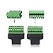 Poyiccot RJ45 Breakout, RJ45 Screw Terminal Adaptor Connector, 2pack RJ45 8p8c Female Jack to 8 Pin Screw Terminal Connector for Cat7 Cat6 Cat5 Cat5e Ethernet Extender CCTV Digital DVR Network Adapter