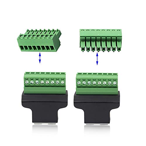 Adaptador conector RJ45 tornillo 2 unidades Poyiccot miniatura 5