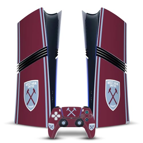 Head Case Designs Officially Licensed West Ham United FC Home 2024/25 Crest Kit Vinyl Gaming Skin Decal Compatible With Sony PlayStation 5 PS5 Pro Digital Edition Console & DualSense Controller