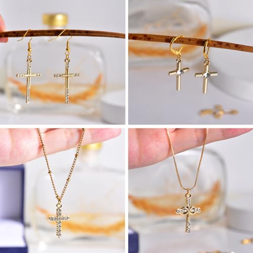 Image of stino Rhinestone Charms for Jewelry Making, Metal Pendants for Necklace Bracelet Earrings