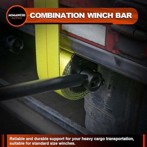 Mimanchi QB-BLACK&BLUE-2PCS Combination Winch Bar,Square Head,Non-Slip Handle,40"Carbon-Steel Winch Bar thumb #5