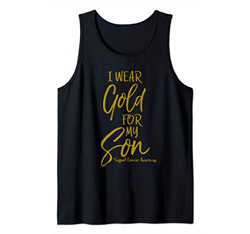 Matching Childhood Cancer Gifts I Wear Gold for My Son Camiseta sin Mangas