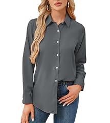 A-18 Grey Women Dress Shirts