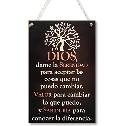 CARISPIBET Dios dame la Serenidad, Valor, Sabiduría cartel decorative para el hogar placas decorativas religiosas adorno colgante 30 x 20