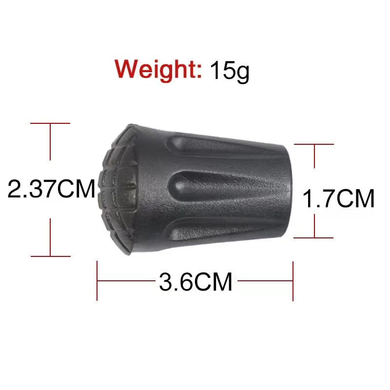 Embouts Caoutchouc Pour Bâtons De Randonnée - Lot De 4, Renfort Métal, Universels
