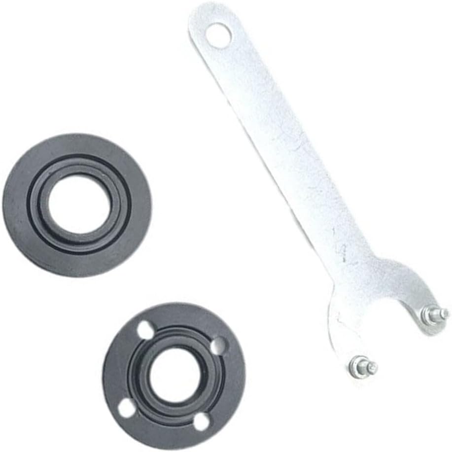 5/8-11 Thread Angle Grinder Flange Nut Set, Inner Outer Pressure with Grinding and Cutting Tasks, Black Finish(B)