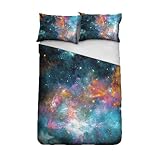 El conjunto contiene 1 funda nórdica y 2 fundas de almohada, medidas manualmente, con una desviación (rango) de 1-3 cm, También puede adaptarse a su manta sin afectar el uso, Consulte las instrucciones en pantalla a continuación para obtener más detalles