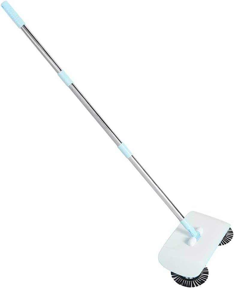 TOPINCN Household Lazy Automatic Hand Push Sweeper Broom Sweeping Machine Mop Broom Dustpan Floor Tools(Blue)