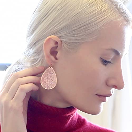Womens Earrings Dangling - Dangly Earrings, Filigree Earrings For Women, Women's Bohemian Earrings, Lightweight Earrings For Women Dangling, Rose Gold Earrings Dangle, Rose Gold Tone Dangle Earrings #TOP6