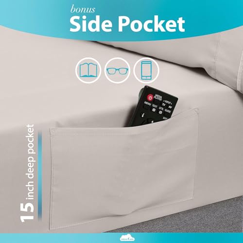 Image of DREAMCARE Full Size Sheets - 6 pcs Breathable Cooling Sheets Full Size Bed