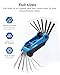 14PCS Folding Allen Wrenches Sets(Metric and SAE), Metric Allen Key Set 2mm- 6mm, SAE Hex Key Set 5/64”- 1/4