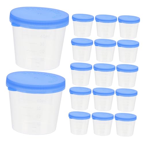 BELLIFFY No Pee Sample Containers Seal 40ml Sample Jars for Women Boys and Girls