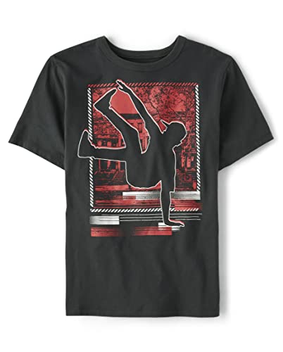 The Children's Place Boys' Short Sleeve Graphic T-Shirt Seasonal, Break Dance, Medium #TOP11