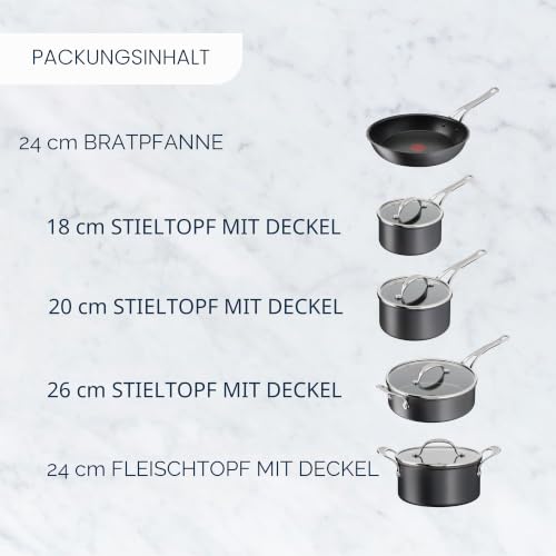 Foto von Jamie Oliver Tefal Pfannenset aus eloxiertem Aluminium, antihaftbeschichtet (Brandspuren/Absplitterungen) B+