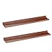 O&K FURNITURE Modern Style Espresso-Teak Floating Wall Shelves CD Book Display Storage Unit 31.5