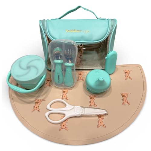 Toddler To Go Restaurant Kit by ToddlerToGo. All The Items Your Toddler Needs for Dining Out; in a Handy Carry Bag (Teal Breeze)