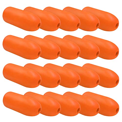 JEZERO Deep Water Fishing Floats: Great for Trail Markers, Dock Floats, Swim Buoy, Kayak Anchor Kit, Pool Buoy, Crabbing & Boats | 20 Pack - Orange, 5" x 11" (Lfloat-O-20PK)