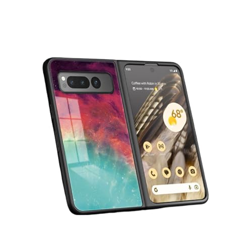 For Google Pixel Fold �p �P�[�X �w�ʃK���X ���킢�� �O�[�O���s�N�Z��Fold �X�}�z�P�[�X TPU�f�� �O���f�[�V������ �ϏՌ� �}�b�g�� ����~�� ������� �y�� ���^ ��ʃ����Y�ی� ������� �؍� ���� for googl
