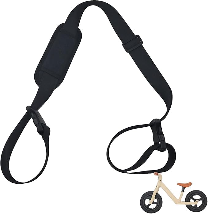 Carrying Straps for Balance Bikes & Scooters, Adjustable, Foldable E Scooter Carry Strap, Universal Adjustable Shoulder Strap, Non-Slip Carrying Strap Sup, for Children's Bikes, Shoulder Strap