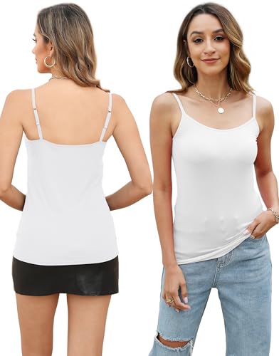 Image of BQTQ 3 Pcs Womens Camisole Tank Top Spaghetti Strap Camisoles Ladies Undershirts
