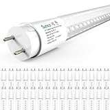 Sunco 30 Pack T8 LED Tubes 4FT Replacement for Fluorescent Bypass Ballast or Plug and Play 20W 2400 LM 5000K Daylight Ballast Compatible Single Ended or Double Ended Hybrid Type A+B Clear Lens ETL