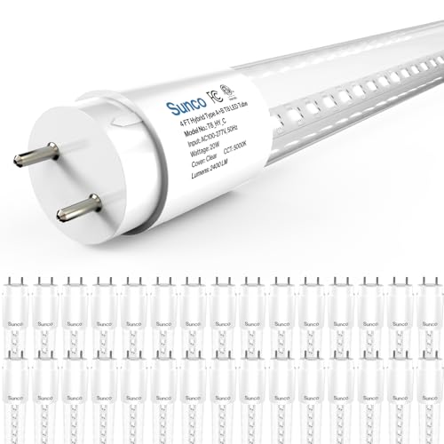 Sunco Lighting - Sunco 30 Pack T8 LED Bulbs 4 Foot, 48 Inch Tube Light Bulbs Fluorescent Replacement, Single or Double Ended Hybrid Type A+B, 2400 LM, 20W, 5000K Daylight, Clear Lens ETL. - -10%
