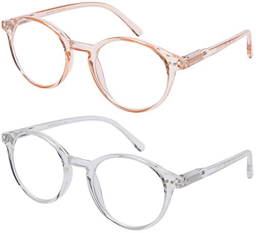 Image of Yogo Vision Blue Light Blocking Glasses Men Women Computer Anti Eyestrain Glasses Round Frame Blue Light Blocker Eyeglasses