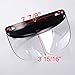 Black 3-Snaps Flip-Up Visor Clear Lens Shield Replacement For Open Face Helmet Motorcycle Bike