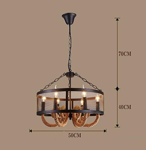 Atmko®Vintage Industrial Pendant Ceiling Light Steampunk Retro LOFT Creative Iron Cage Hemp Rope Candle Chandelier 6 Lights Bar Clothing Store Cafe Decoration Lighting steampunk buy now online Atmko®Vintage Industrial Pendant Ceiling Light Steampunk Retro LOFT Creative Iron Cage Hemp Rope Candle Chandelier 6 Lights Bar Clothing Store Cafe Decoration Lighting steampunk buy now online