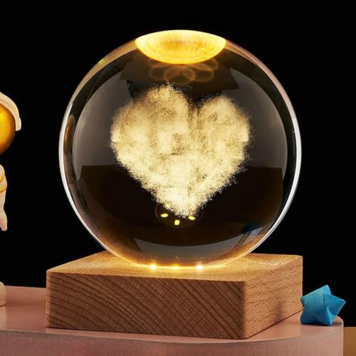 Image of UCRAVO 3D Crystal LED Night Light with Rain Cloud Model and LED Lamp Base
