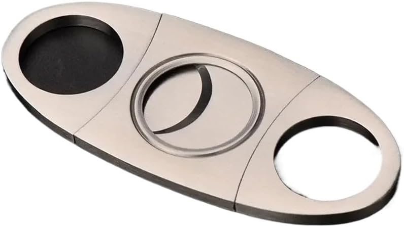 Cigar Cutter Stainless Steel Pocket Double Trimmer - Manual Preparation Scissors, Portable Travel Desktop Accessory Household Tool