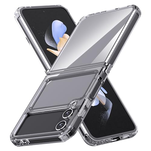 Anoowkoa Custodia Cover per Samsung Galaxy Z Flip 4 CASE Ultra Sottile Morbido TPU e PC Trasparente Silicone Antiurto Protettiva Custodia con Assorbimento degli Urti e Anti-Graffio