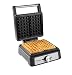 Bestron Waffeleisen für belgische Waffeln, Brüsseler Waffeleisen für zwei dicke Waffeln, mit Antihaftbeschichtung & Cool Touch Handgriff, Black Label Kollektion, Farbe: Mattschwarz