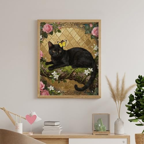 Peinture diamant chat 5D pour évacuer le stress et décorer votre maison