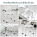 Shower Chair for Elderly and Disabled with Padded Armrests and Back, Adjustable Height Shower Seat, Tool-Free Heavy Duty Shower Chairs for Inside Shower, Handicap