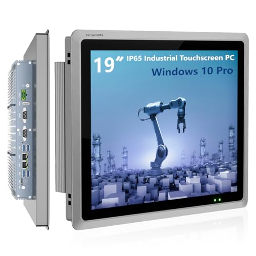 Image of 19 inch Fanless Industrial Embedded Panel PC,10 Point Capacitive Industrial Touch Screen Panel Computer,IP65 All-in-One Computer,Windows OS,Kiosk,Factory,Automation(i7-7500U,16G RAM 512G SSD)
