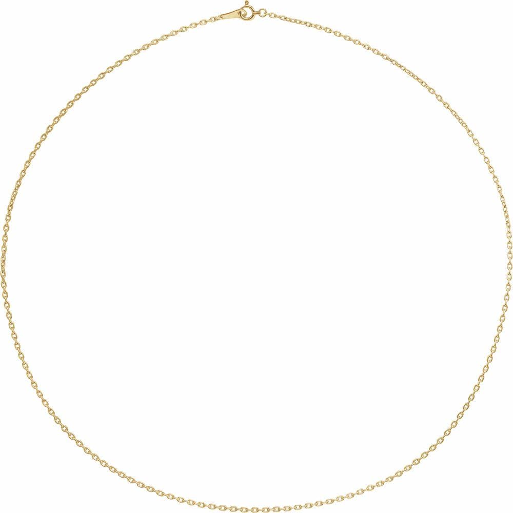 Sonia Jewels 18k Yellow Gold Solid Cable Chain Necklace 16" (Width = 1.7mm) - Image 2