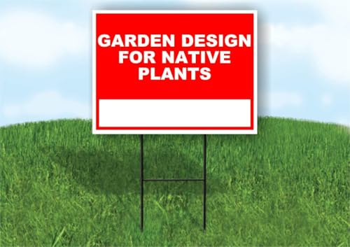 Garden Design for Native Plants Write On Me Red 18x24 in Double Sided Yard Road Sign w/Stand