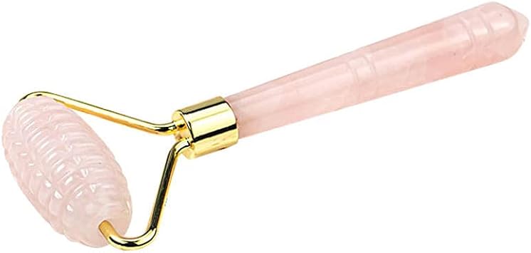 Cabeças duplas Jade Pedra massagem Facial rolo Natural rosa quartzo elevador Corpo relaxamento beleza emagrecimento ferramenta para rosto cuidados com a Pele-D