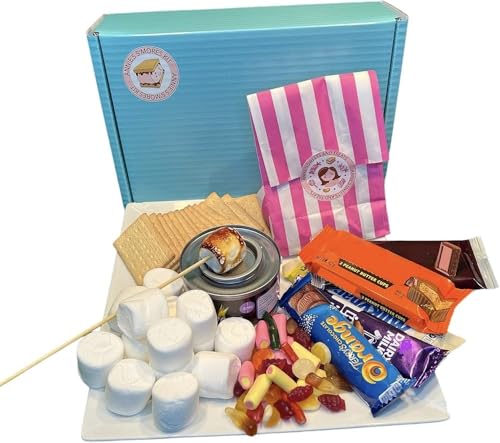 Smores Marshmallow Toasting Kit Chocolate Smores Box for Birthday Xmas Eve - 3rd Edition - All You Need To Make Luxury American SMores