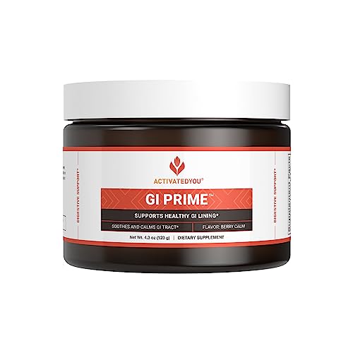 ACTIVATEDYOU GI Prime Digestive Health Drink to Support a Healthy GI Lining, Improve Digestive Comfort and Energy - Berry Calm Flavor (30 Servings)