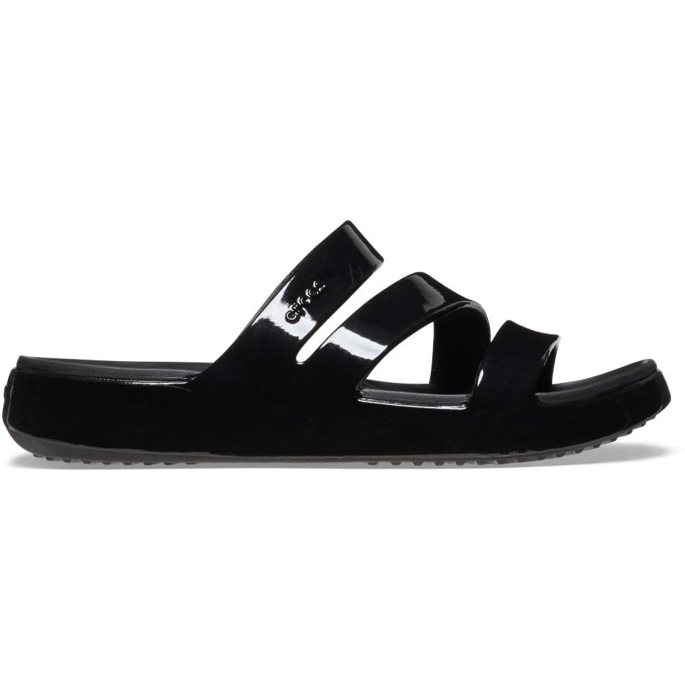 Crocs Getaway Patent Strappy Sandale glissante Femme