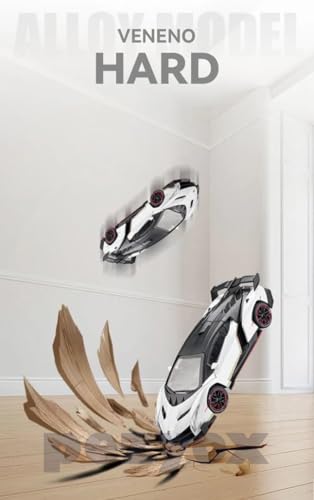 Image of Diecast Car for Lambo Veneno Model Car 1 /24 Scale Sports Toy Vehicle Door Can be Opened Toy Car Front Wheel Steerable (White)