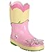 Kidorable Lotus Flower Yellow and Pink Natural Rubber Rain Boots (Big Kid), 1 M US