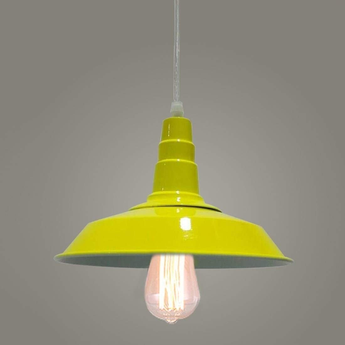 Suspension E27 rétro industrielle en fer avec câble ajustable - 7